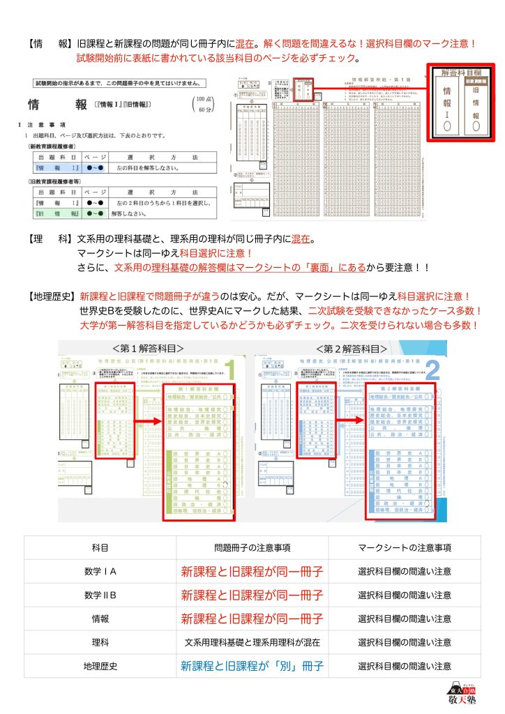 令和7年度共通テスト注意事項その1 by敬天塾_page-0003